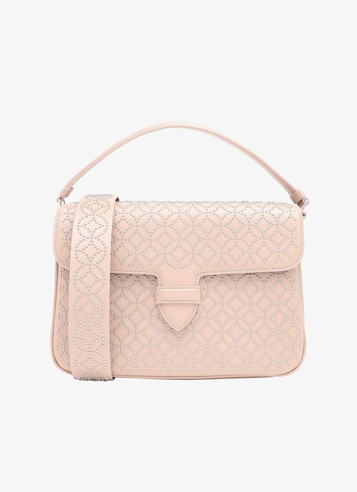 BETTINA MEDIUM CUIR LUX CLOU ARABESQUE SAND ALAÏA SANDY  BETTINA MEDIUM CUIR LUX CLOU ARABESQUE SAND